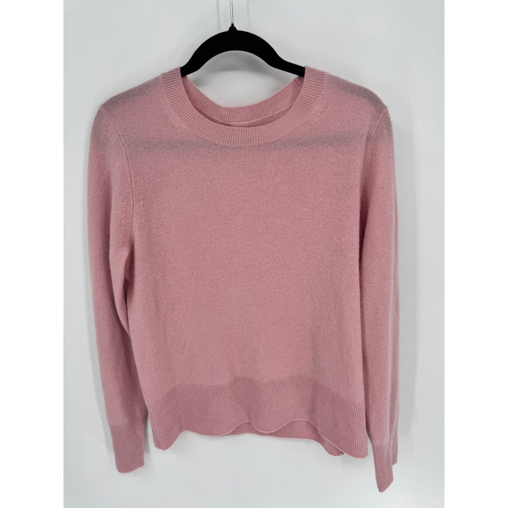 Vince Cashmere Sweater Women S Pink Good Repaired Hole Crew Neck Long Sleeve